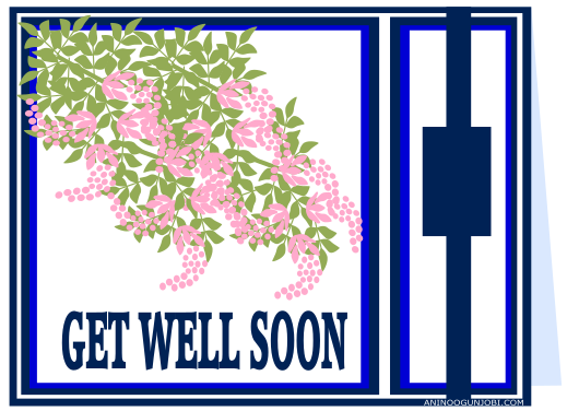 “Get well soon” greeting card tag for the month of January 2017