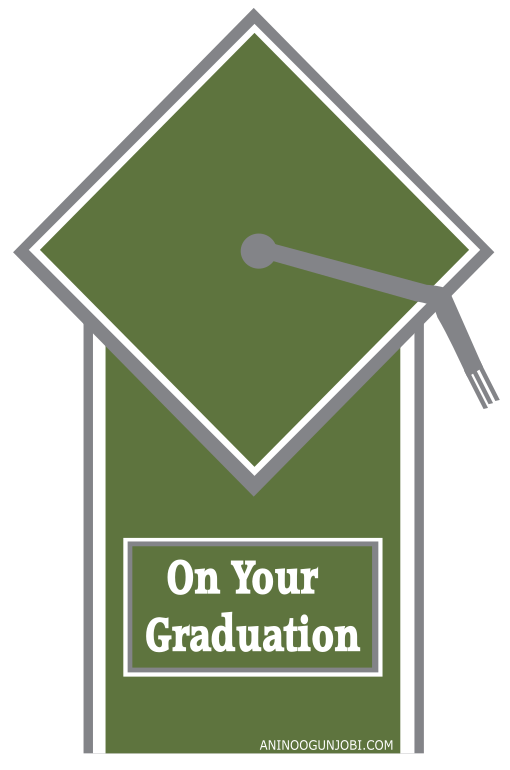 “On your graduation” greeting card tag for the month of January 2017