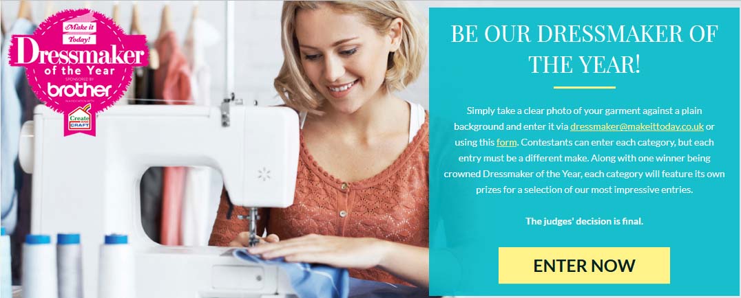 Competition: Be crowned the dressmaker of the year as Brother teams with Create and Craft TV in Makeittoday’s sewing competition