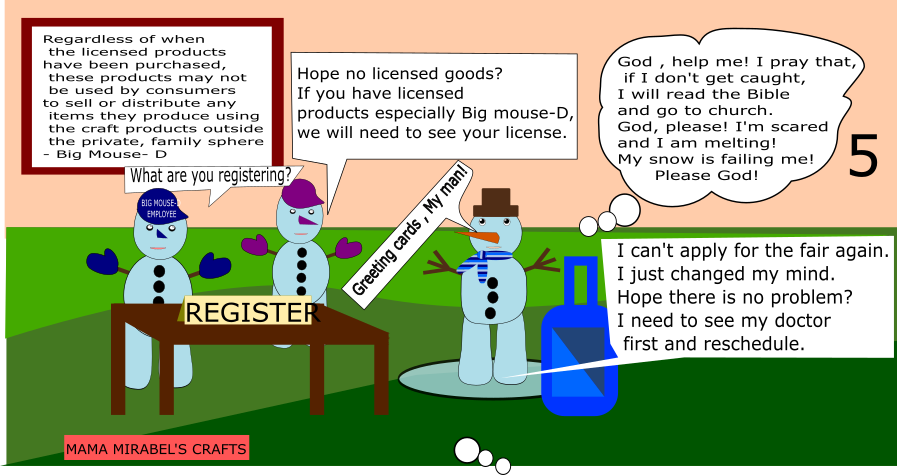 Craft me a toon: Mr Snowman in “The product launch”