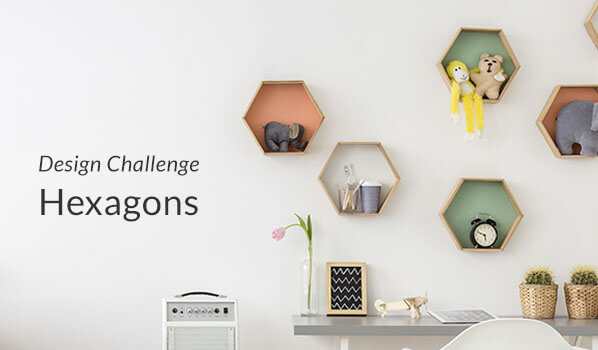 Design Challenge: “Hexagons” in showcase during this week’s Spoonflower design challenge