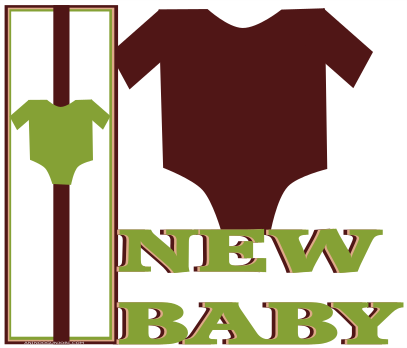 “New Baby”Greeting card tag of the day