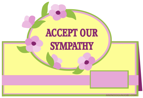 “Sympathy” greeting card tag for the month of March 2017