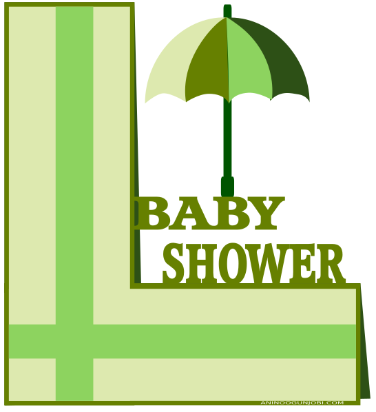 “Baby Shower” greeting card tag for the month of April in the year 2017