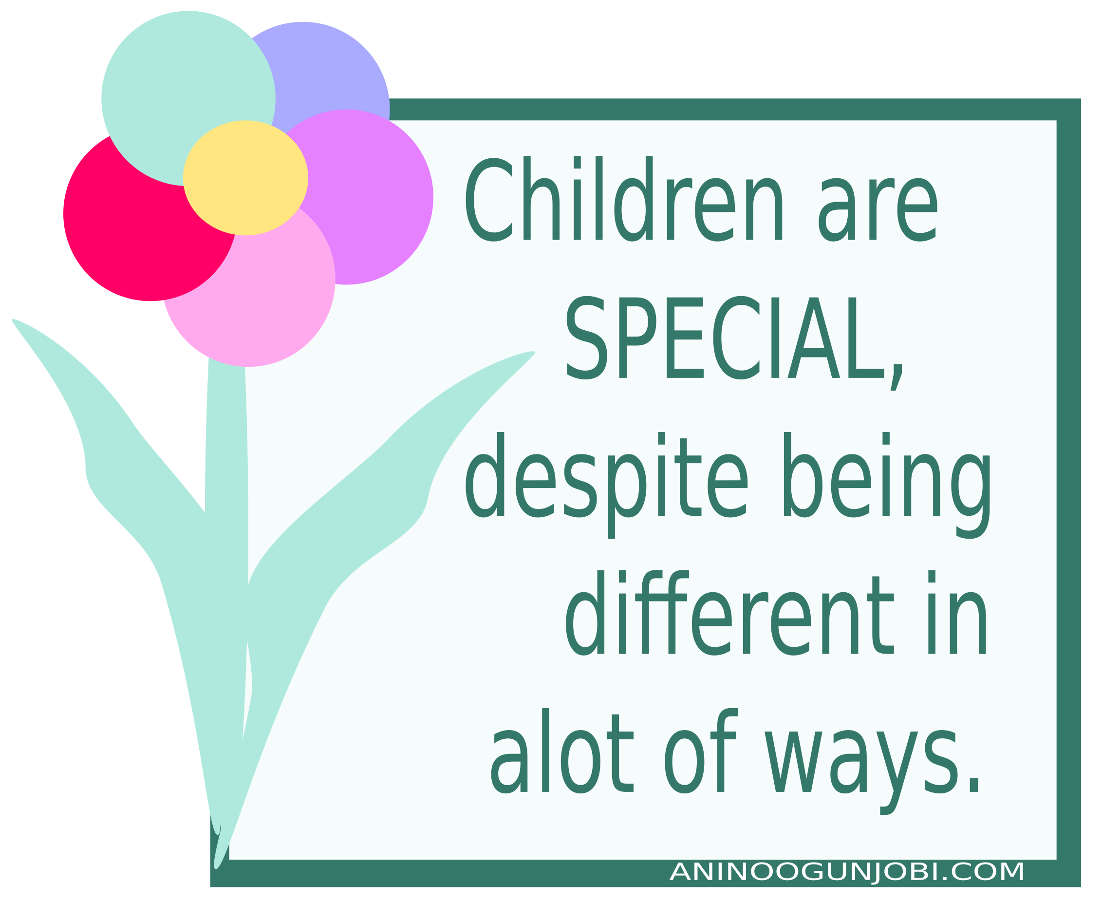 Positive words for Children: “Children are special”