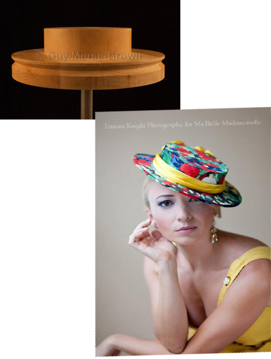 Millinery: How2hats display A pair of Perching Boater Blocks – BB85 and MB78 as the hatblocks of the month for April 2017