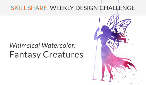 Let’s visit the land of fantasy and see fantasy creatures in watercolour as Spoonflower teams with Skillshare to present “Fantasy Creatures” Skillshare Whimsical Watercolor