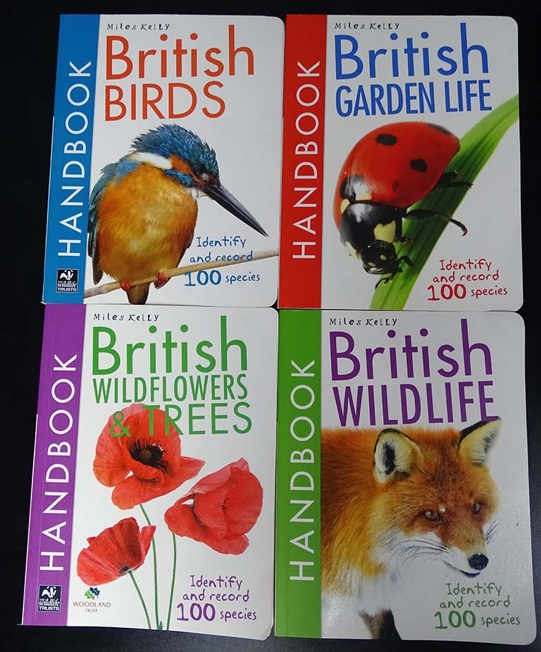 Books: Let Children enjoy field guides with these books(British birds, British garden life, British Wildlife, British wildflowers and trees) published by Miles Kelly