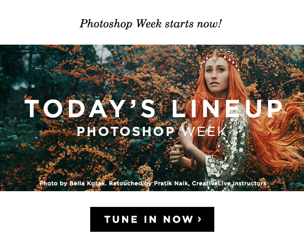 Class: Photoshop week starts now(15th May 2017) and it’s LIVE on Creativelive