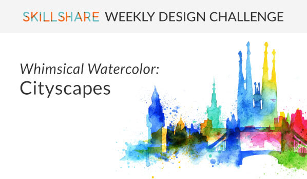 Design challenge: Cityscapes in watercolour take the spotlight in this week’s Spoonflower and Skillshare design challenge theme ” whimsical watercolour Cityscapes”