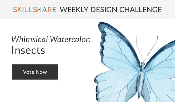 It is with delight to see watercolour insects trending in Spoonflower and Skillshare design challenge as voting for the whimsical watercolour insect design challenge closes on the 23rd of May 2017 at 3pm (EDT)