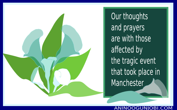 Our thoughts and prayers are with Manchester