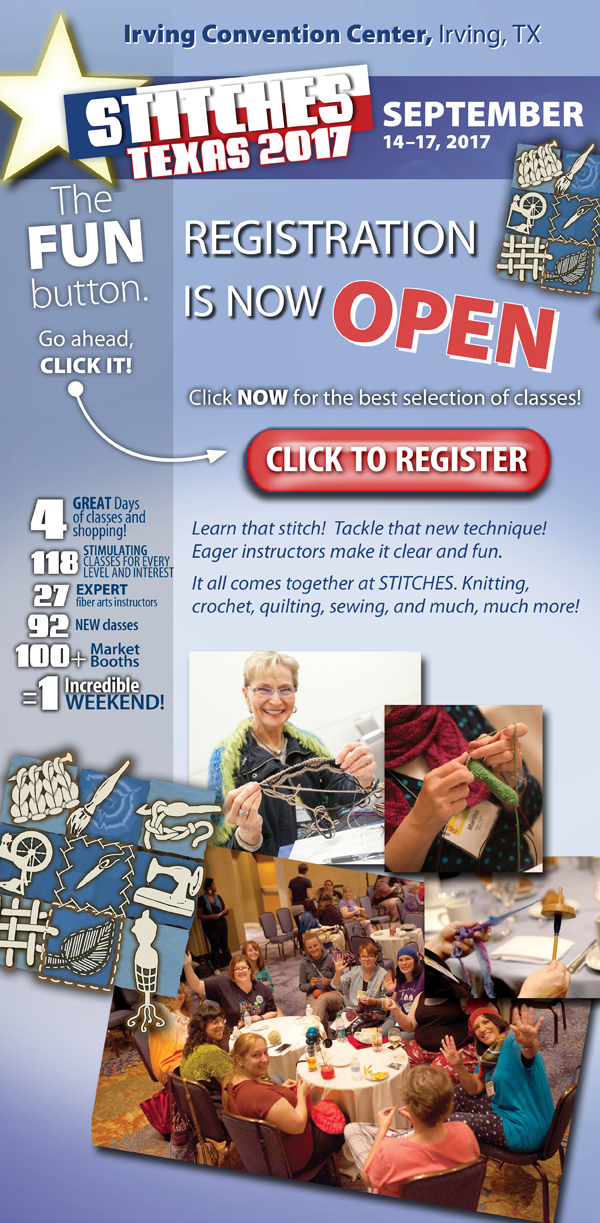 Event: Stitches Texas is open for registration and it is taking place on the 14th – 17th of September, 2017 at the Irving convention center, Irving Texas. 