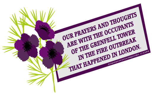 Our heartfelt sympathy to the occupants\residents of Grenfell Tower, London in this fire outbreak that happened on the 14th of June 2017