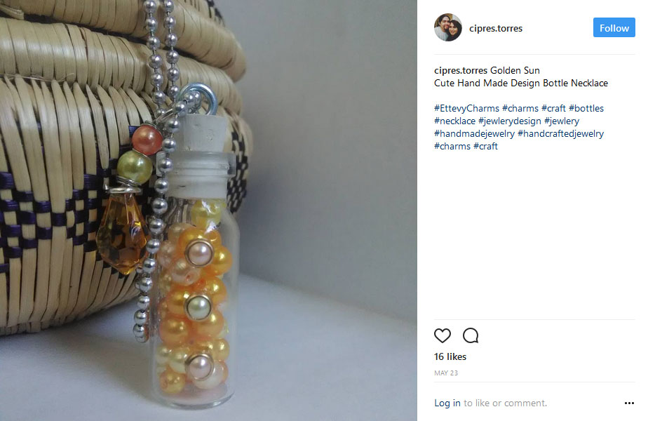 Featured Jewellery: Intriguing bottle necklace jewellery by Cipres.Torres