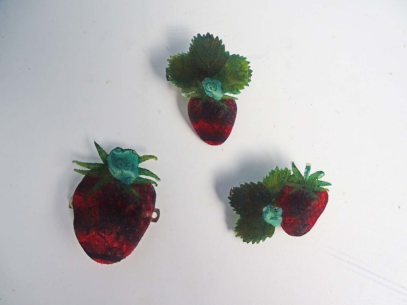 Day 27 of 30 Days with Strawberry: Make Shrink Plastic Strawberry Hair clips