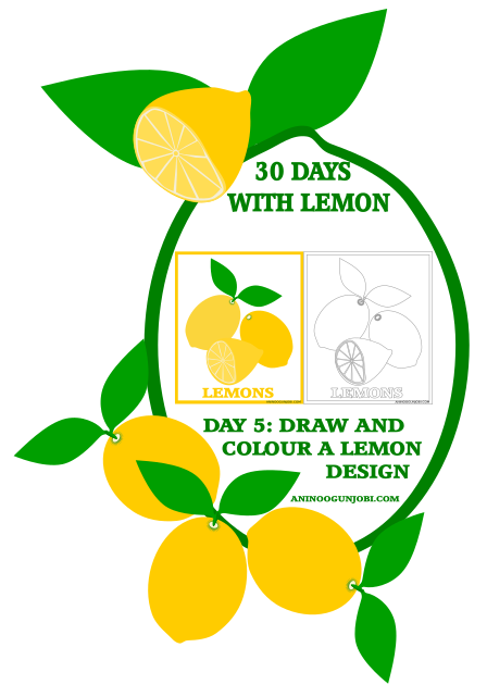 Day 5 Of 30 Days With Lemon: Draw And Colour Lemons