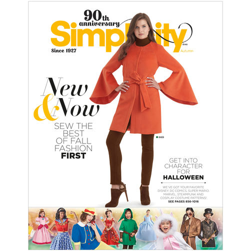 Simplicity Sewing Patterns delight Sewers\ Sewist with their new 2017 Fall\Autumn catalogue as they prepare to celebrate  their 90th anniversary