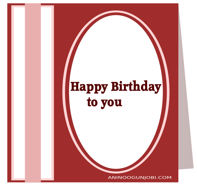 “Happy Birthday” Greeting Card Tag For The Month Of September 2017