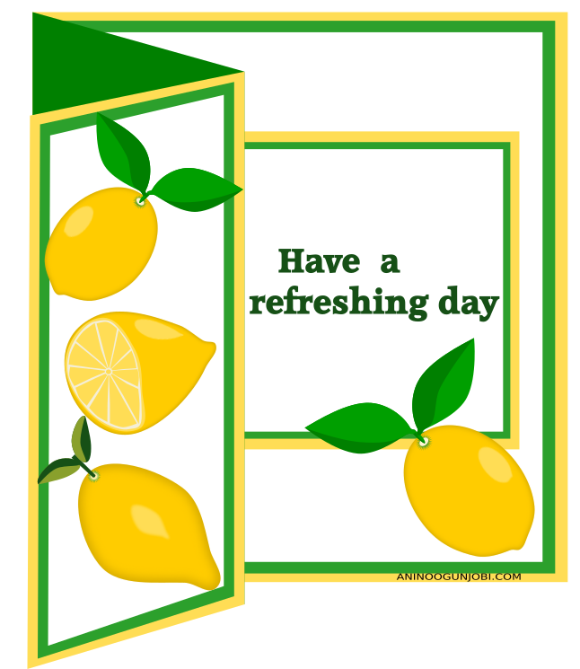 “Have A Refreshing Day” Greeting Card Tag For The Month Of September 2017