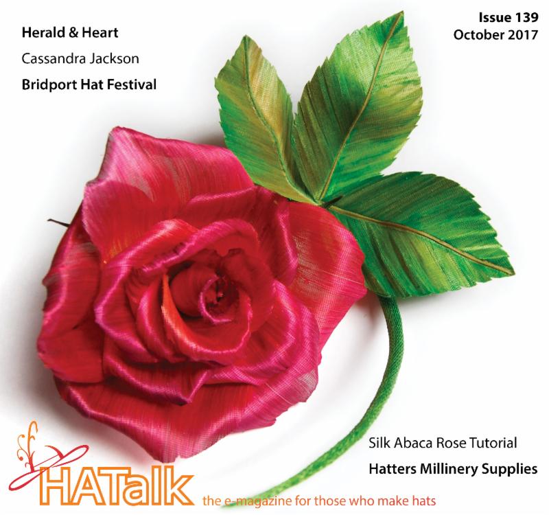 Millinery: An elegant rose fascinator takes over the cover of the 139 issue( October 2017) of HATalk magazine