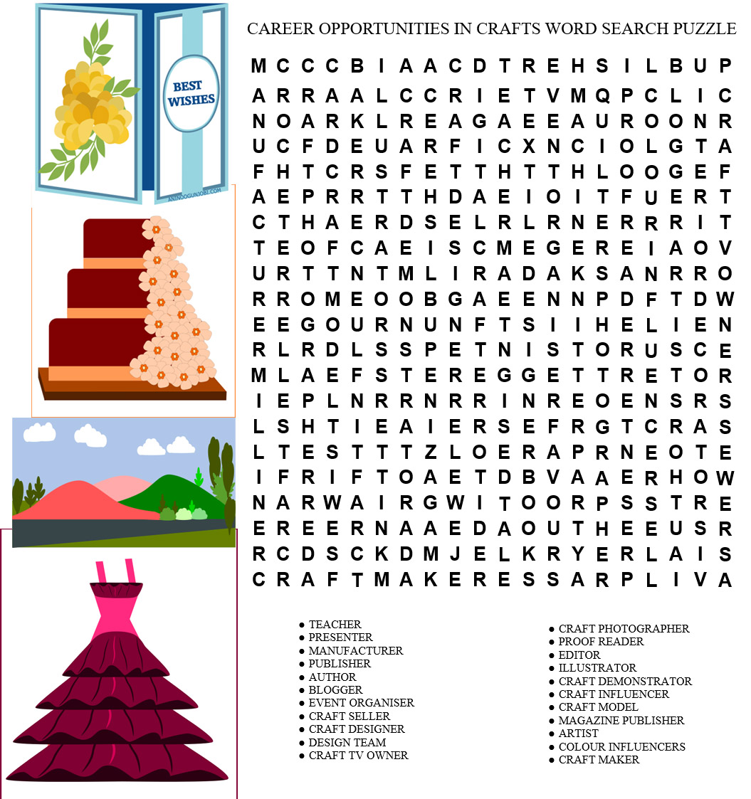 Word Search Puzzle: Career Opportunities In Crafts Free Word Search Puzzle