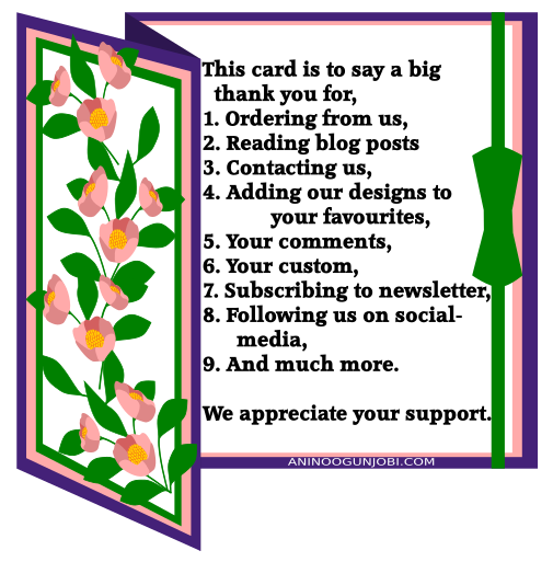 “Thank You” Greeting Card For The Month Of October 2017