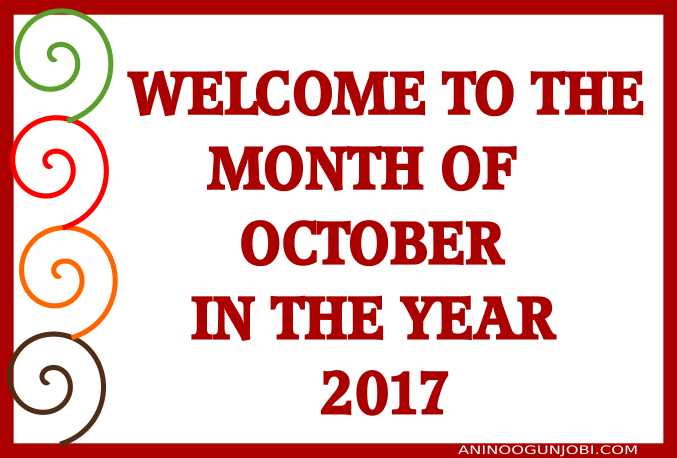 New Month: It’s the month of October in 2017