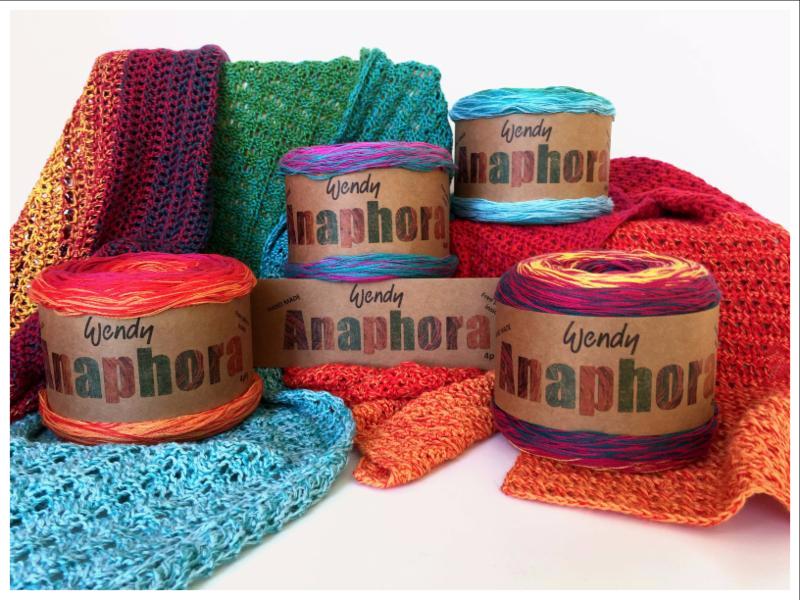 Exciting colours as Wendy Anaphora ‘yarn cake’ 4ply knitting yarn by Thomas B. Ramsden launches