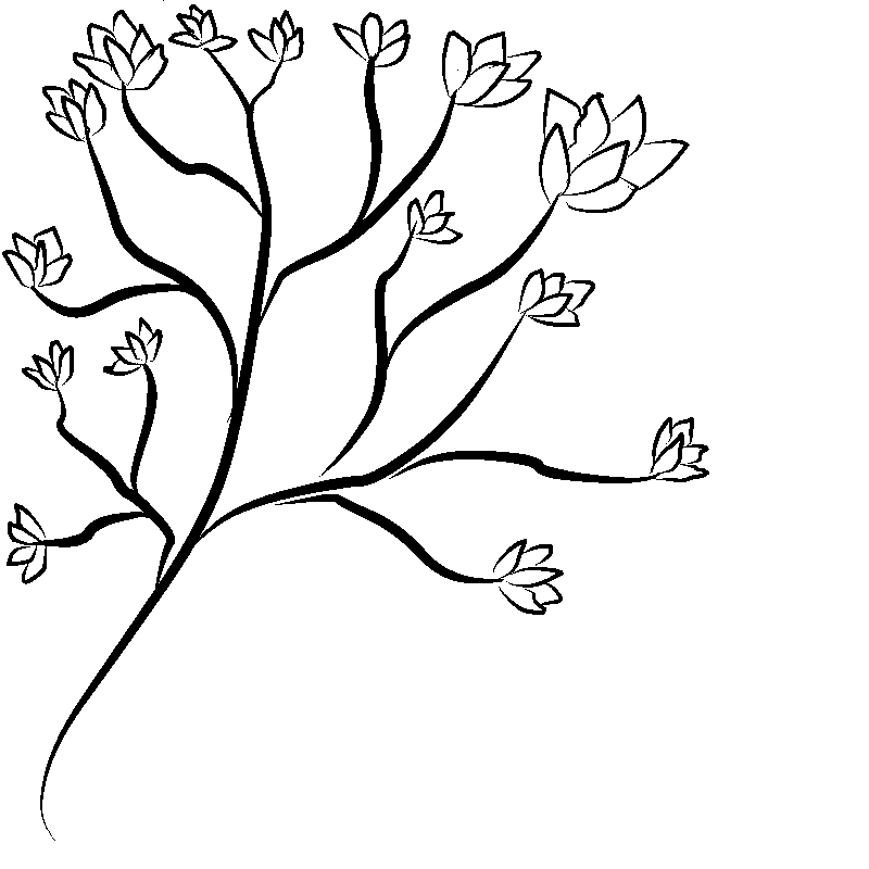 Line art- Flower Drawing Day 21: Floral Display