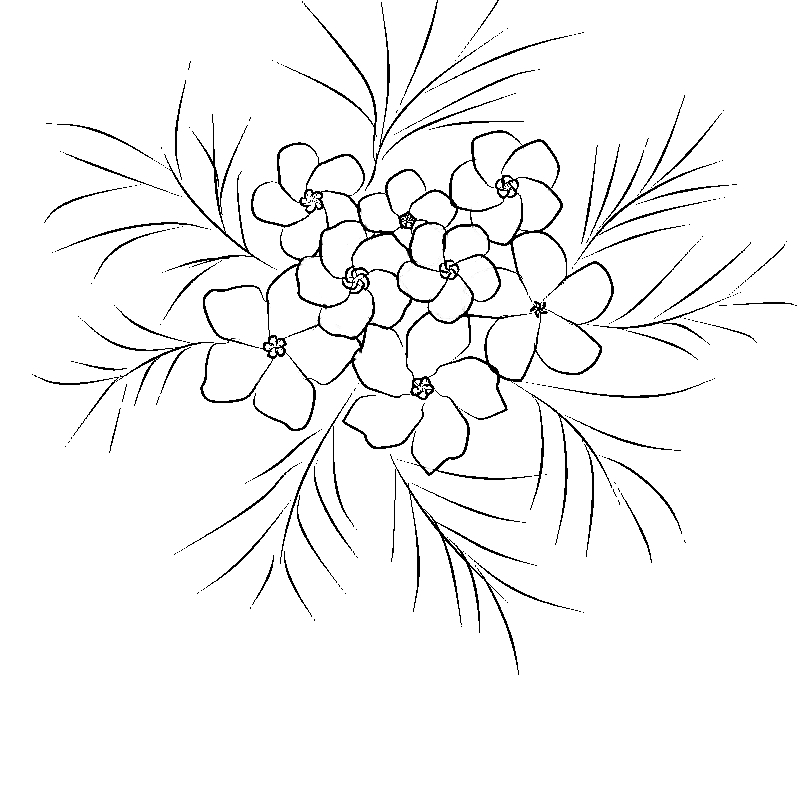 Line art- Flower Drawing Day 3: Floral Spray