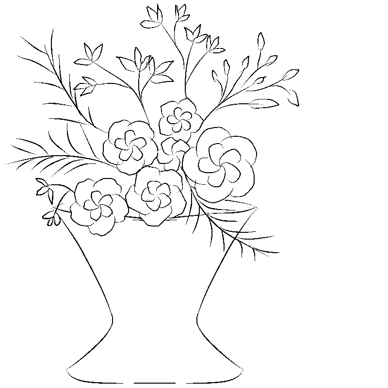 Line art- Flower Drawing Day 9: Floral Spray