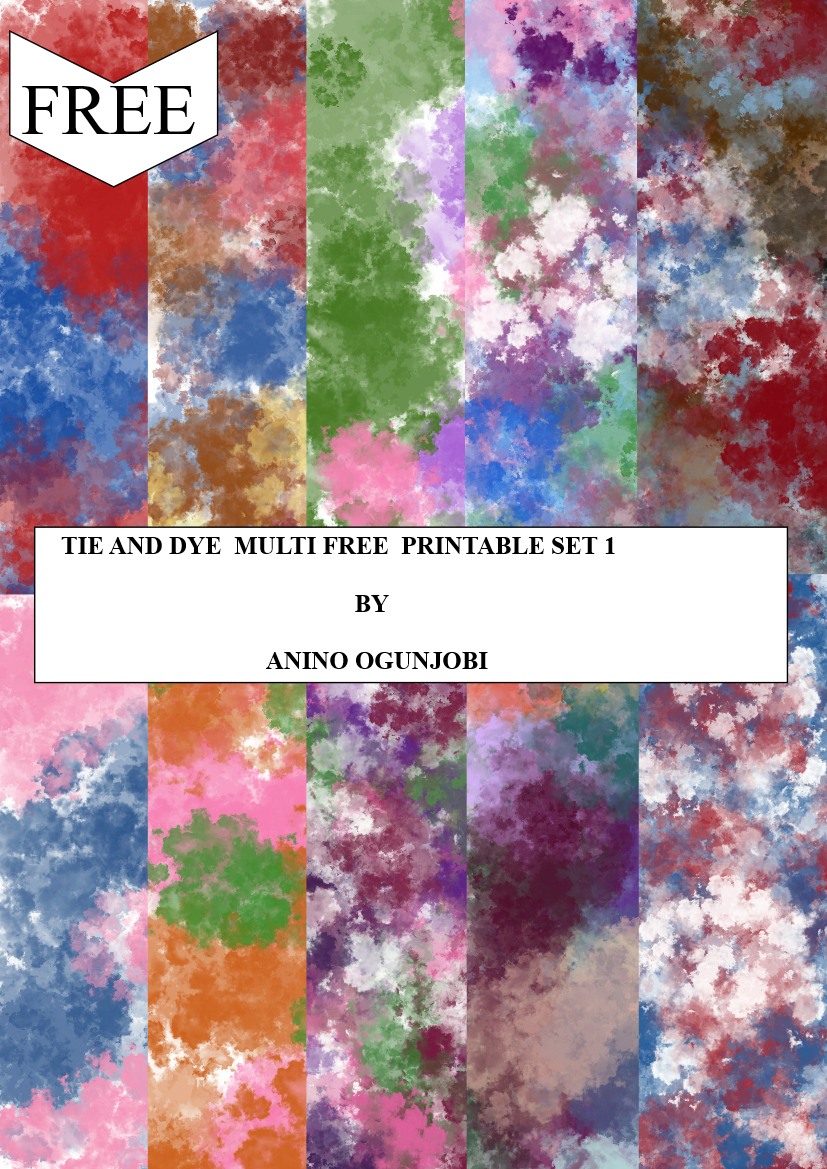 Loud the Celebrations with Sewist, Quilters and Fashion Designers: Free Multi Tie & Dye Printable