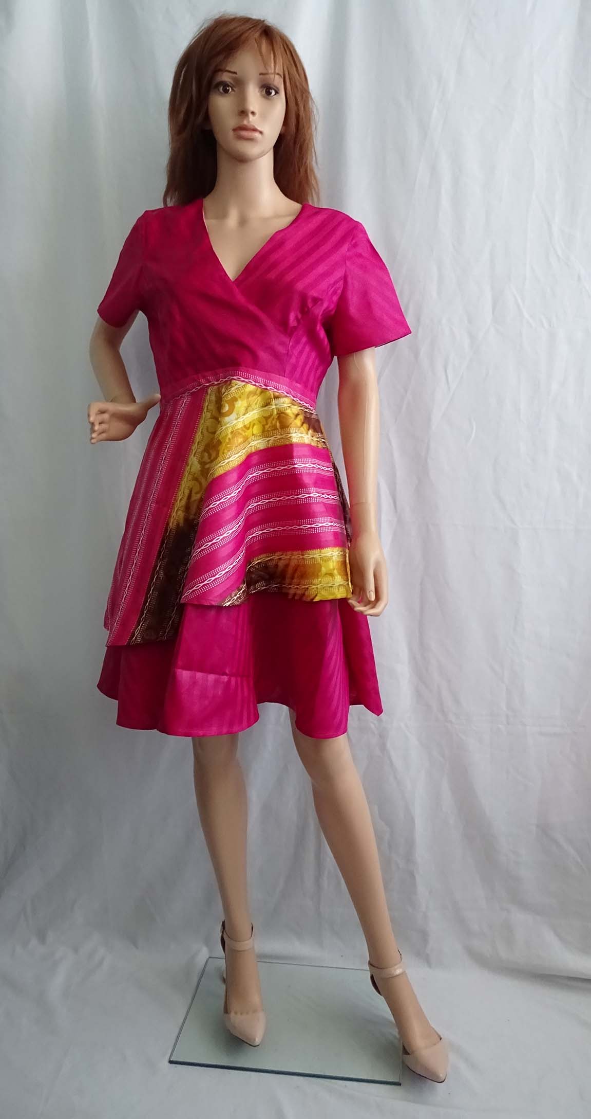 30 Days With Tie & Dye, Batik or Wax Print Fabric- Day 6: Tie & Dye dress using McCall’s 7316  Sewing Pattern