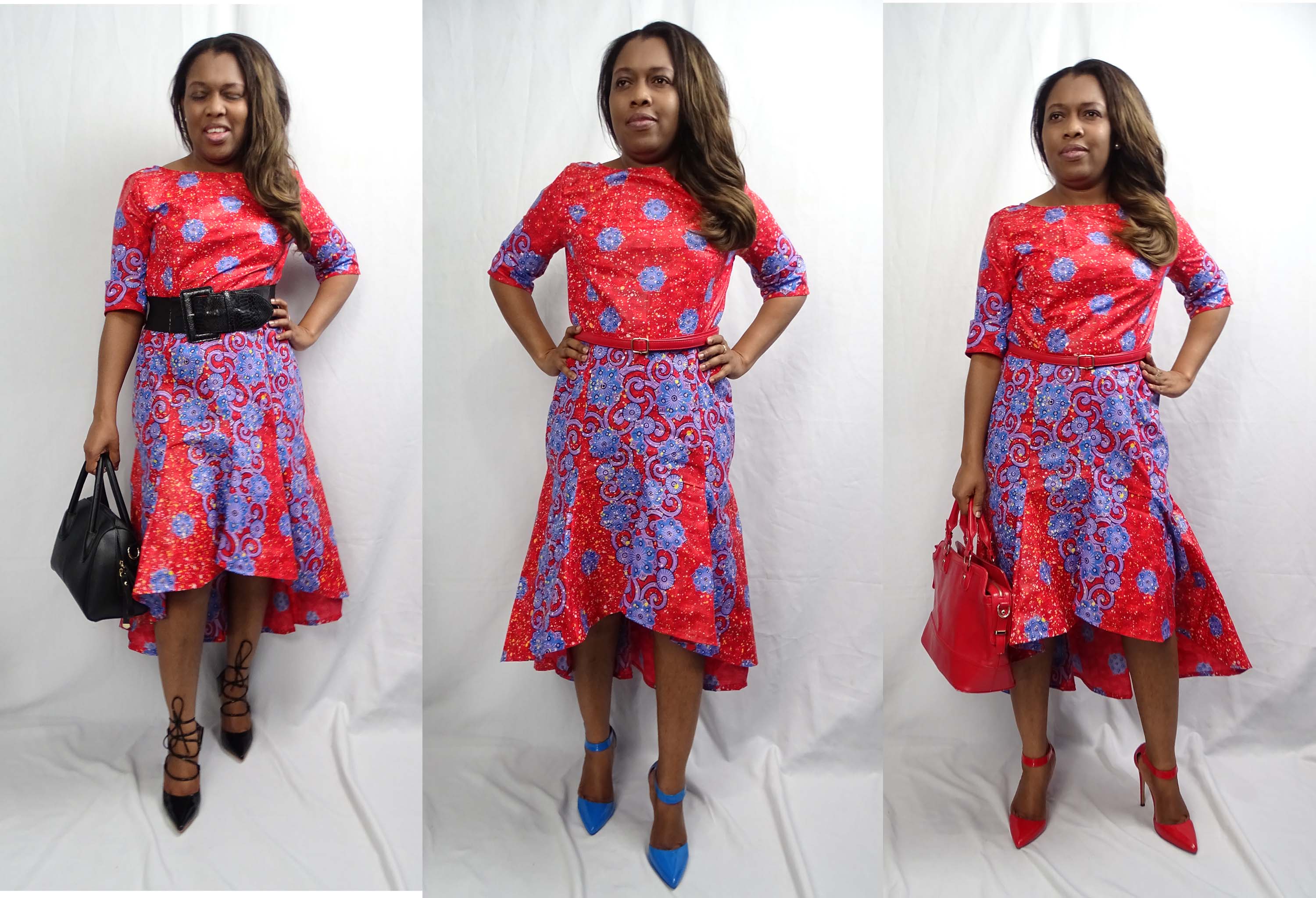 30 Days With Tie & Dye, Batik or Wax Print Fabric- Day 14: Batik Print Hi-Low Hem Dress- Top using Simplicity 1650 Sewing Pattern and Skirt using McCall’s M7054 Sewing Pattern