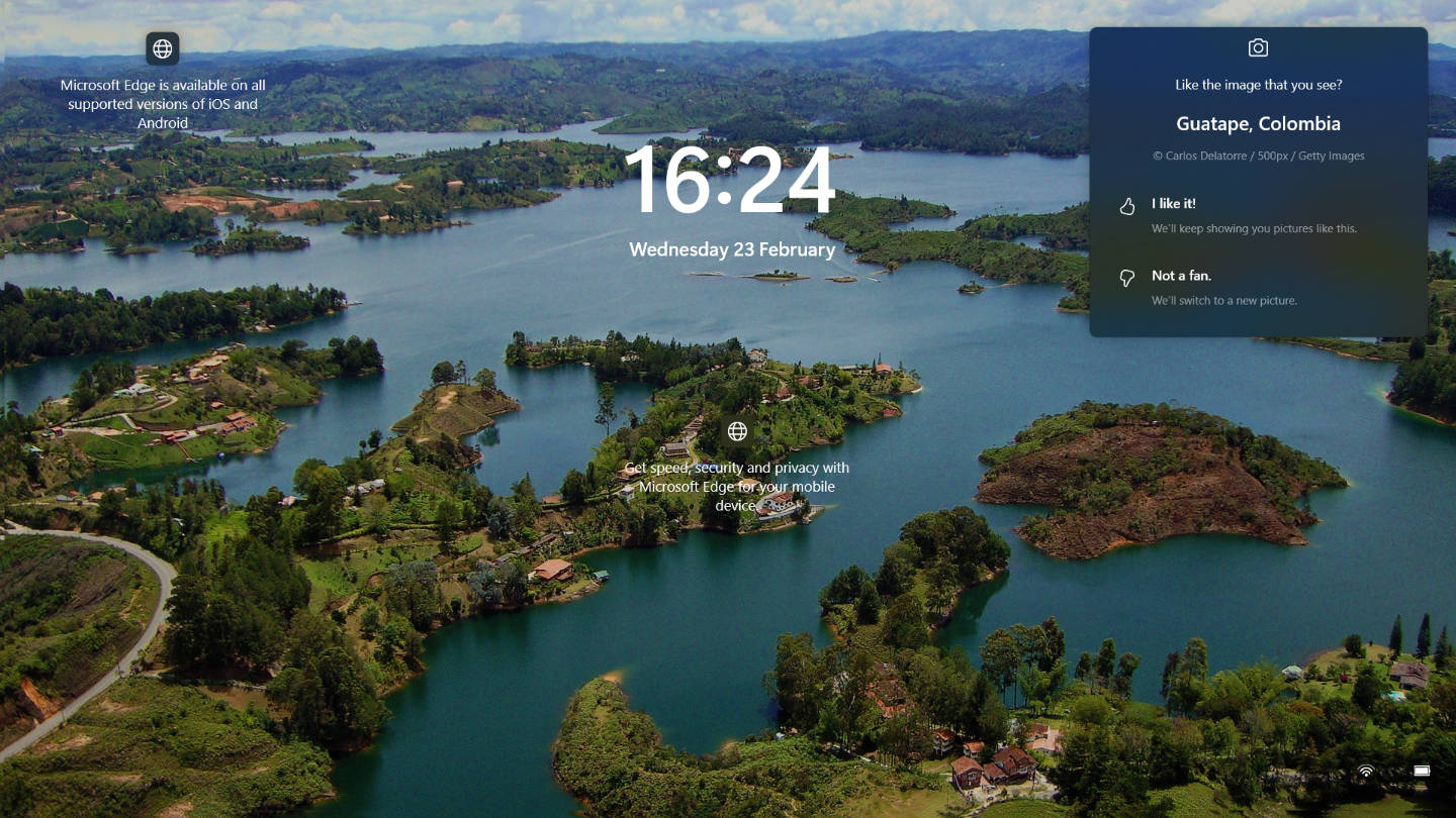 Screensaver / Lock Screen: Guatape, Colombia gives an ‘island touch’ to computer lockscreen / screensaver