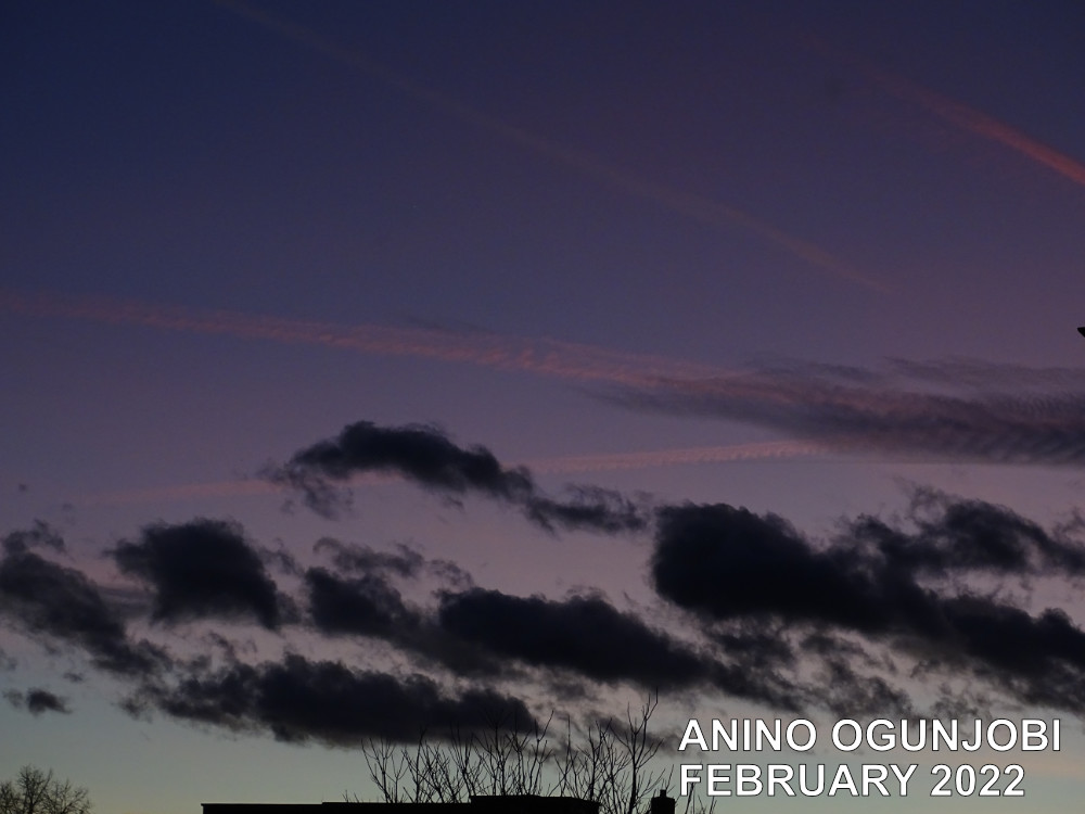 Photography: Stratocumulus Floccus Clouds and Contrail Clouds