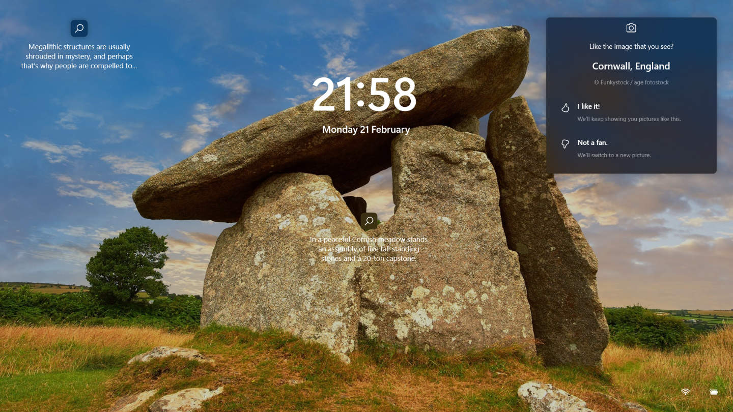 Screensaver / Lock Screen: Cornwall England features its ‘Trethevy Quoit stone monument megalithic structures’ on computer screensaver / lockscreen