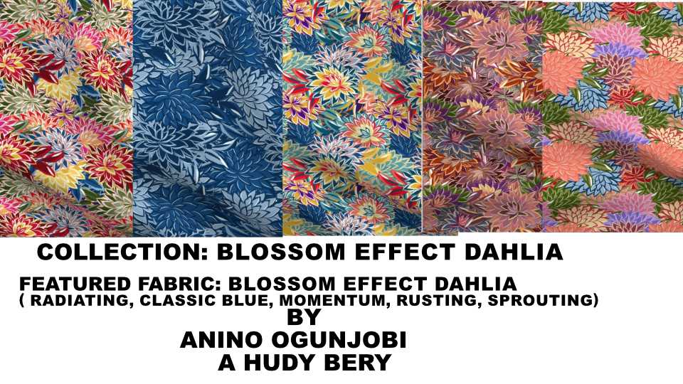 Featured Fabric: Blossom Effect Dahlia by Anino A Hudy Bery