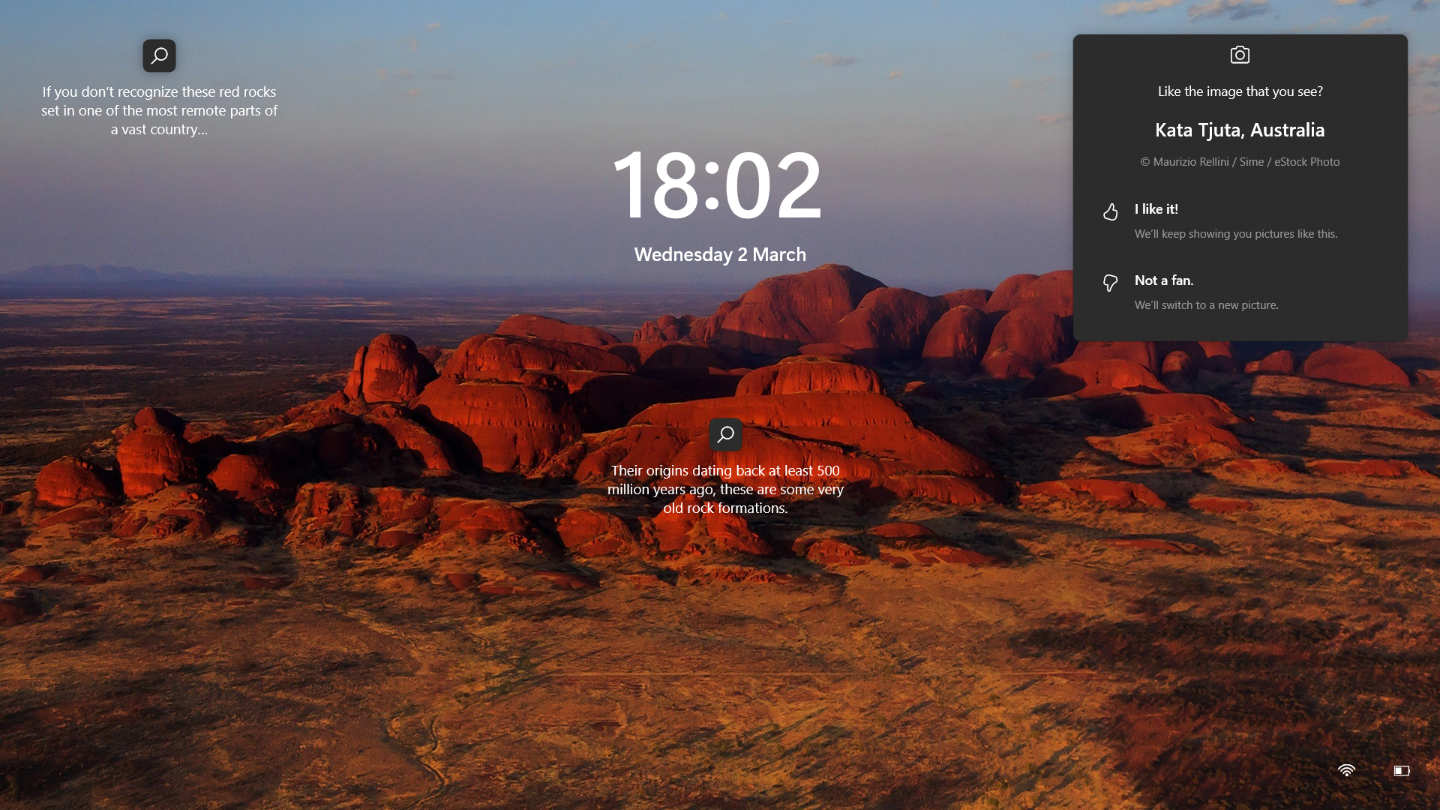 Screensaver / Lock Screen: Kata Tjuta in Northern Territory, Australia on computer lockscreen / screensaver