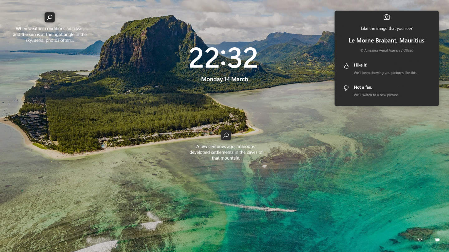 Screensaver/ Lock Screen: Le Morne Brabant Peninsula, Mauritius hints at its ‘history and beauty’ on computer lockscreen