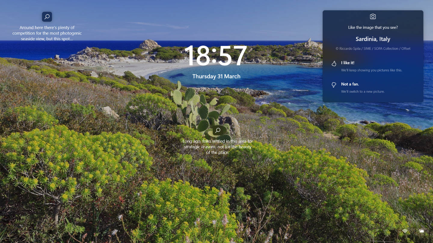 Screensaver / Lock Screen: Punta Molentis beach in Villasimius, Sardinia, Italy in ‘Breathtaking Scenery with Photogenic View’ on Computer LockScreen