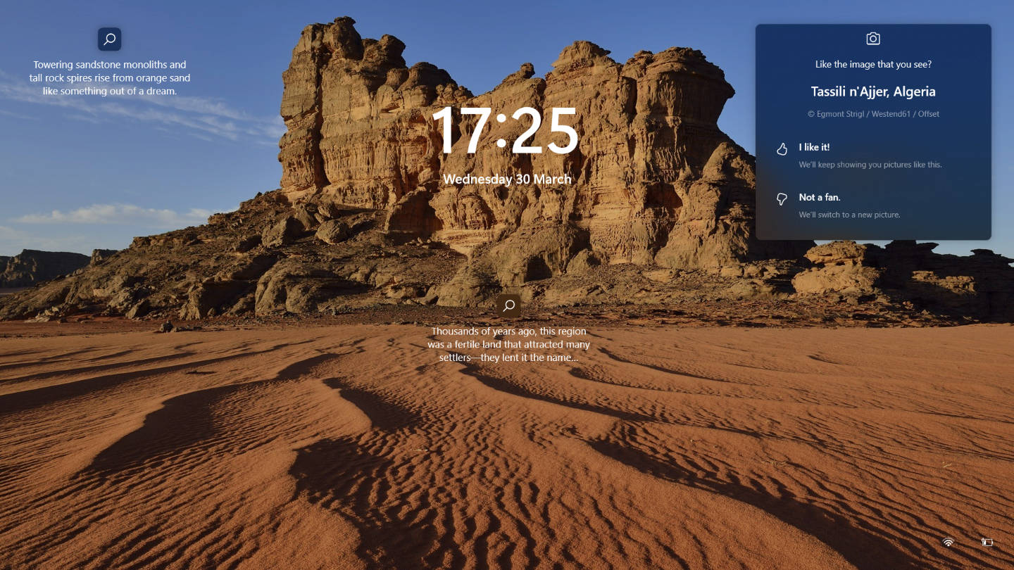 Screensaver / Lock Screen: Tassili N’Ajjer National Park in the Sahara Desert, Algeria in ‘Structural Perspective’ on Computer Lockscreen