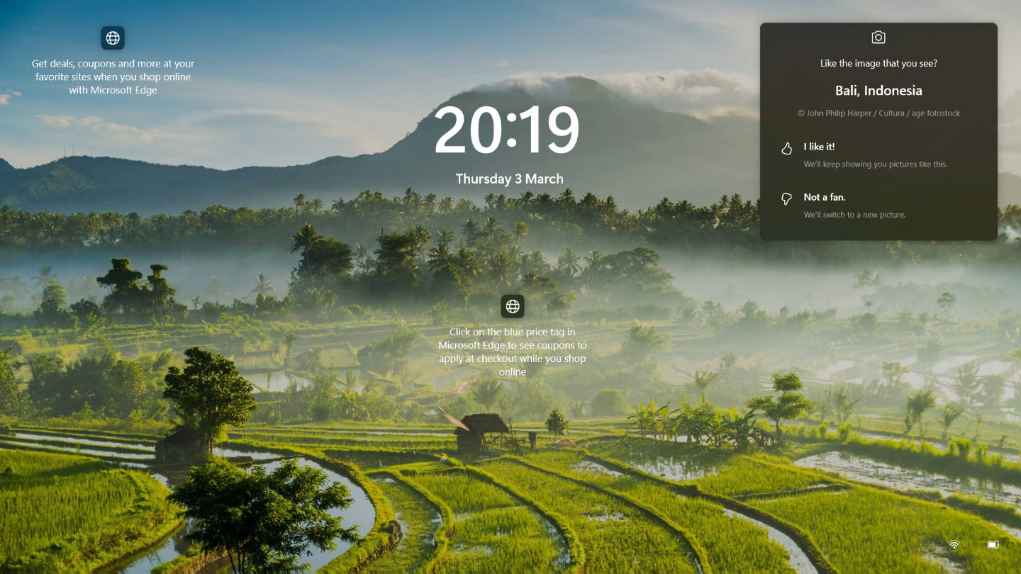 Screensaver / Lock Screen: Bali, Indonesia shows off its ‘dreamy landscape’ on computer lockscreen/ screensaver