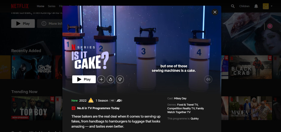 Home Entertainment: Intriguing with a live gaming effect of guessing a cake from a piece of equipment, Season one of ‘Is it Cake?’ on Netflix