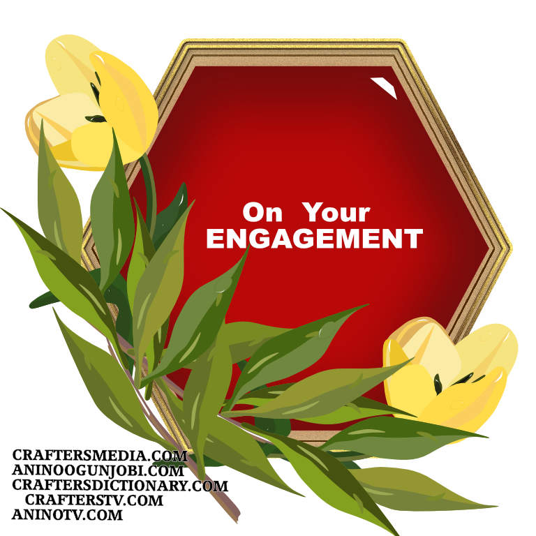 Crafters MEdia ‘Engagement’ Greeting Card for April 2022