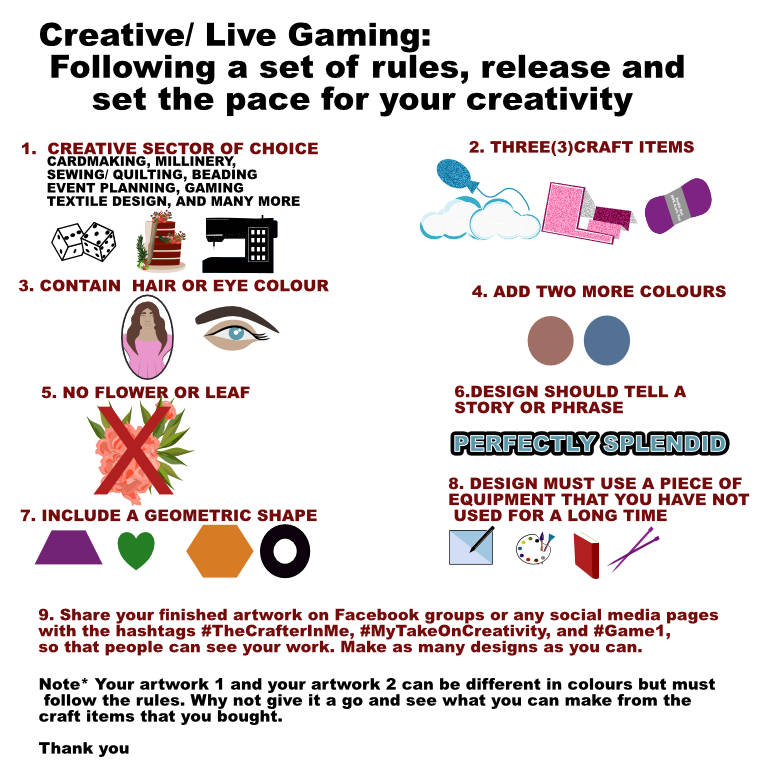 Creative/ Live Gaming: Following a set of rules, release and set the pace for your creativity