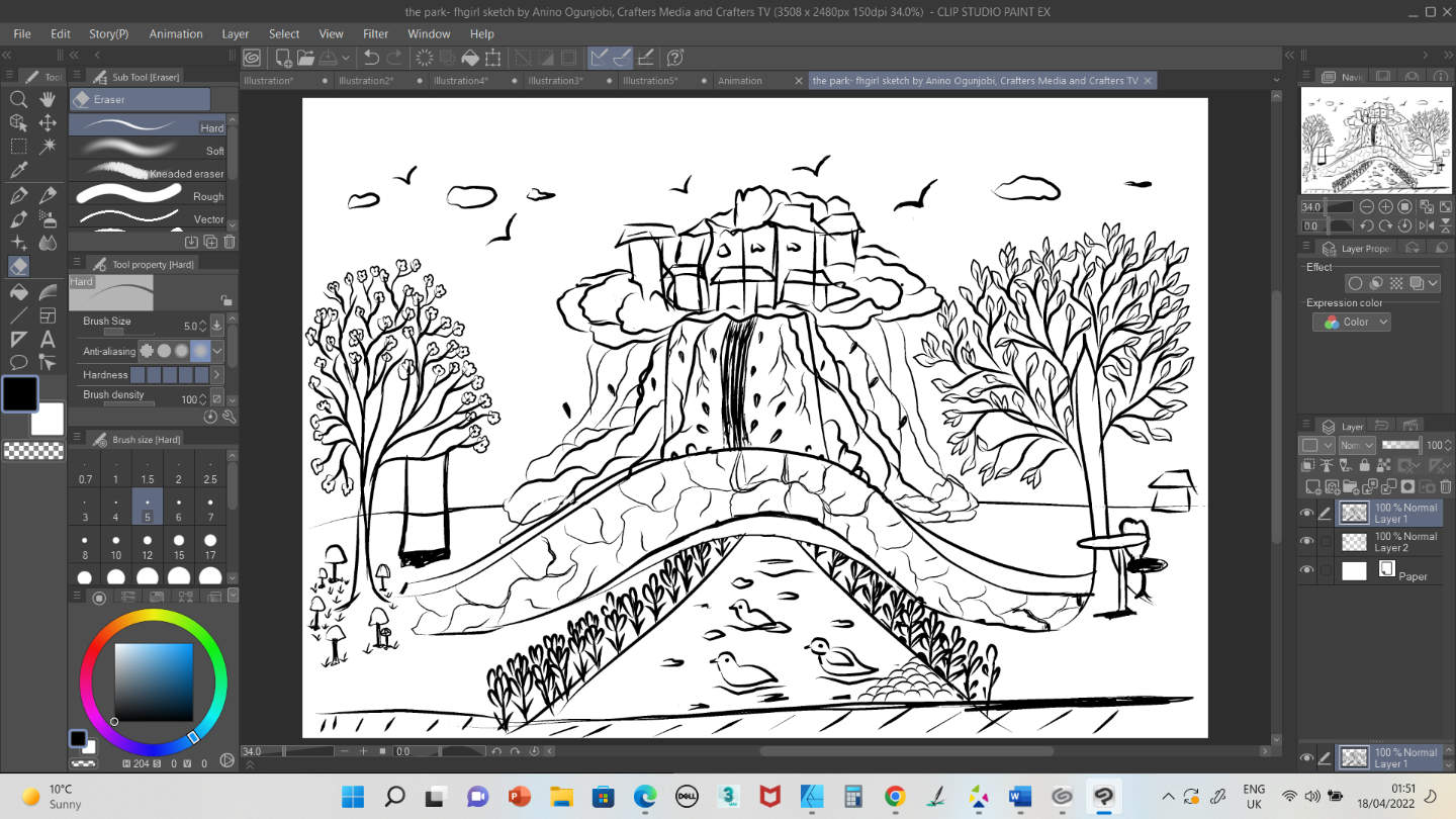 Currently Working On: Sketch of a scene for a storybook illustration