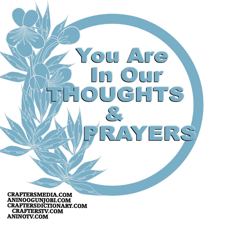 Crafters Media: ‘Thoughts And Prayers’ Greeting Card for April 2022