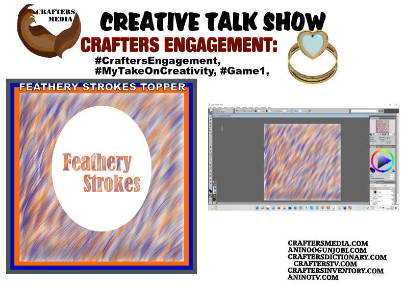 Creative/ Live Gaming: Feathery Stroke Topper #Game1 #CraftersEngagement